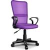 TRESKO® Sedia da Ufficio Sedia da scrivania Girevole con braccioli, Regolabile in Altezza, Sedile Imbottito, Sedia ergonomica, pistone Approvato SGS