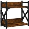 vidaXL Supporto Stampante 2 Livelli Rovere Fumo 40x20x40cm Multistrato