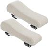 HAPINARY Cuscino Bracciolo Ergonomico 2 Pezzi per Sedia da Ufficio e Gaming, Imbottitura in Spugna e Poliestere, Comfort Spesso Fascia Regolabile per Uso Prolungato