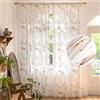 Odot Tende Semi Trasparenti per Interni, Stile Marmo Oro Tenda Voile con Tasca per Asta Tenda Filtranti Finestra 1 Pezzo Tende Camera da Letto Moderna per Soggiorno Cucina Balcone (132x274cm)