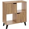 5 five simply smart 5five - scaffale ad anta ceda con 4 scomparti, effetto legno naturale