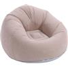 Nurnesy Divano gonfiabile, 73,7 x 73,7 x 43,2 cm, poltrona gonfiabile gonfiabile, design ergonomico, divano portatile per camera, balcone, giardino