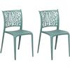Totò Piccinni Sedia SPRING in Polipropilene moderno design impilabile per esterno e interno (Verde Salvia, 2)