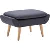 vidaXL Poggiapiedi in Tessuto 73x43x42 cm Grigio Scuro Pouf Sofà Seduta Sedia