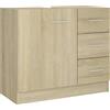 vidaXL Mobile Sottolavabo Rovere Sonoma 63x30x54 cm Legno Multistrato