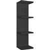 MODULARREDO | PETTINE Mensola da Muro, Libreria Sospesa, Libreria da Parete, Scaffale da Parete, Nero, 25.5x93 p23.7 cm - Made in Italy