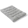 bananair - Futon Giapponese per 2 Persone, Comodo e Spesso, Imbottitura in Schiuma - Velluto a Coste Larghe Morbido ed Elegante - Con Cinghie, Materasso Pieghevole Pratico (160x200 cm, Grigio Chiaro)