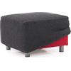 MAXIFUNDAS FUNDAS DE SOFA & CHAISE LONGU MAXIFUNDAS | Fodera per pouf quadrato RELIVE | Tessuto resistente e ultra morbido | Misura lavabile in lavatrice | Dimensioni standard | Colore grigio scuro | Made in Spagna