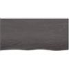 Tidyard Piano per lavabo da bagno, in legno massiccio, 100 x 50 x 4 cm, colore: grigio scuro