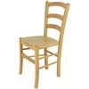 t m c s Tommychairs - Sedia modello Venice per cucina bar e sala da pranzo, robusta struttura in legno di faggio color naturale e seduta in legno