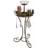 Loberon Mélissant Supporto per Decorazioni - Artistica Finitura Anticata - Robusto Ferro, Marrone Antico