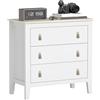 HOMCOM Cassettiera per Camera da Letto, Cassettiera 3 Cassetti con Maniglie in Finta Pelle, Comò Moderno con Guide in Metallo Silenziose per Salotto e Soggiorno, 80x40x78.5 cm, Bianco