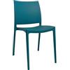 okAffareFatto di Zimbardi Costanza OKAFFAREFATTO MADDALONI Sedia da sala da pranzo altea in plastica colore verde petrolio modello comfort