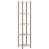 Vicco Libreria Bivio, Bianco/pino, 30 x 133 cm 5 ripiani, per riporre negli angoli e facile montaggio a parete
