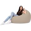 chilly pilley Pouf A Sacco Con Riempimento Di Perline In Eps Pouf Gigante A Sacco Per Interni Ed Esterni Multifunzionale Impermeabilie Per Bambini E Adulti Molti Colori (Beige,