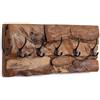 CREEDWOOD Mara - Appendiabiti da parete in legno, 5 ganci, in legno naturale, 50 cm, appendiabiti da parete