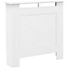 HOMCOM Copritermosifone Moderno a Griglia in MDF, Copertura Termosifone Portatile per Casa e Ufficio, 78x82x19 cm, Bianco