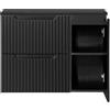Lomadox Mobile da bagno, 80 cm, colore nero, con 2 cassetti estraibili, 1 porta, larghezza x altezza x profondità: ca. 80,4 x 59,5 x 40 cm