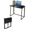 Soayone Scrivania Pieghevole 80×40×74 cm Postazione di Lavoro Tavolo PC Gaming Scrivania Computer per Piccoli Spazi Ufficio e Camera (Nero)