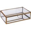 PRGN Porta GIOIE in Vetro E Metallo Oro 20X13 CM Accessori Gioielli CASA