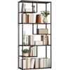 HOMCOM Libreria Scaffale a 7 Ripiani Industriale 83x34x180 cm Marrone