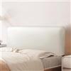 UHVUJDUI Copri Testiera Letto Matrimoniale Ecopelle Copritestiera Letto Matrimoniale/Singolo Una Piazza E Mezza Antigraffio,Universale Copertura Per Testiera Per Letto(Beige white,110-130cm)