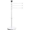FERIDRAS 154009-B Piantana Portasciugamani, 3 Bracci, Acciaio, Bianco, 9x30x90 cm