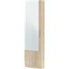 Bricozone Scarpiera Specchio Verticale 180cm Mobile Ingresso Salvaspazio Rovere 16 Paia Scarpe Slim Sottile Anta Battente 50x22 Design Moderno Nordico Arredo