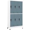 vidaXL Armadietto Grigio Chiaro e Scuro 90x45x180 cm in Acciaio
