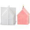 MLqkpwy Stampo in Silicone per Artigianato, Stampo a Forma di Casa in Silicone - Stampo per Candela di Natale a Forma di Casa, Piccoli in Silicone | in Resina di Gesso riutilizzabili