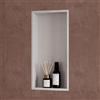 doporro Nicchia Doccia a Parete 30x60x8.3cm, Nicchia Bagno Doccia a Muro a Incasso in Acciaio Inox, Argento