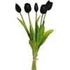 Zelda Bomboniere Mazzetto Tulipani Real Touch (Nero)
