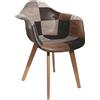 CMP Paris Poltrona Design - Effetto Pelle - Patchwork
