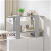 QZZCED Libreria/divisorio grigio cemento, scaffale versatile per libri per ufficio, 80 x 30 x 51 cm