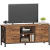 Hzuaneri Mobile TV, tavolino porta TV a 4 cassetti, adatto per TV fino a 165 cm, con 2 vani aperti, 40 x 120 x 50 cm, adatto per soggiorni, camere da letto e sale da pranzo, Marrone Vintage TV16901B