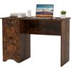GIANTEX Scrivania per computer in legno con 2 cassetti portaoggetti, 109 x 50 x 75 cm, tavolo da lavoro salvaspazio, scrivania per ufficio, camera da letto (marrone rustico)