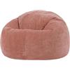 icon Classico Poltrona Sacco, Rosa, Velluto a Coste, Pouf Poltrona con Riempimento Incluso, Pouf Sacco, Camera da Letto, Soggiorno, Mobili Soggiorno