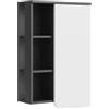 Vicco Mobiletto da bagno Karen, Antracite/bianco, 50 x 75 cm con porta e vani aperti, per montaggio a parete con vani a giorno e vani chiusi