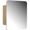 Vicco Specchio contenitore bagno Zino, Rovere dorato, 60 x 50 cm