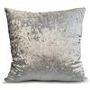 cushion mania Grandi cuscini in velluto tinta unita con federe, 50 x 50 cm o 43 x 43 cm, Poliestere, Cream, 23x23 FILLED cushion