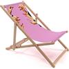 SELETTI Sedia a Sdraio Deck Chair Lipstick Pink