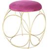 SOLO MOBILI Pouf Glamour Rotondo Fucsia