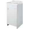 Liberoshopping Mobile lavatoio mini 43x35 cm in legno Bianco con vasca in polipropilene