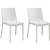 HOUSE COLLECTION SEDIA PERLA SENZA BRACCIOLI, IN POLIPROPILENE, DESIGN IMPILABILE, BIANCO (BCA121x2)