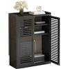 Generic Mobilettos Nascondi Router Materiale di Bambù Addensato Design Cavo Archiviazione Multipla Armadio per Router in Legno per La Decorazione Della Parete(Black,59 * 25 * 82cm)