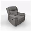 Bissolo Casa Poltrona Relax Manuale in Tessuto, Reclinabile, Grigio, 96 x 96 x 101,5 cm, Seduta 49 cm di Altezza, Montaggio Richiesto