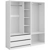 Vicco Armadio multifunzione Elmo, Bianco, 180 x 200 cm Set di 2, per una conservazione flessibile di diversi capi di abbigliamento