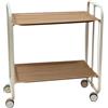 DON HIERRO Carrello da cucina pieghevole bianco con ruote BAUHAUS 2 ripiani