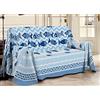 CapitanCasa Telo Arredo Copritutto 100% Cotone Pensieri Delicati Fantasia Pesciolino Singolo Blu