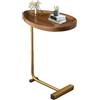 Mimoqk C Shaped Sofa Table | End Divano Coffee Table | Tavolino da tavolo | Narrow Couch Table | C Shaped Metal Frame Tavolo Divano Side Table with Storage Rustic Coffee Table for Living Room